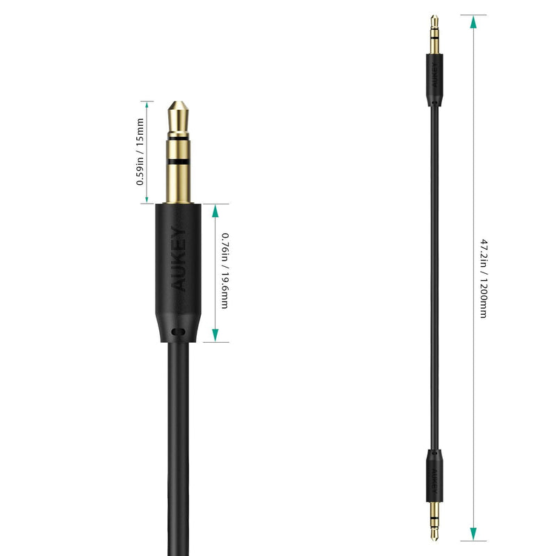 AUKEY CB-V10 Premium 3.5mm Audio Gold Plated AUX Cable 1.2 METER - Aukey Malaysia Official Store