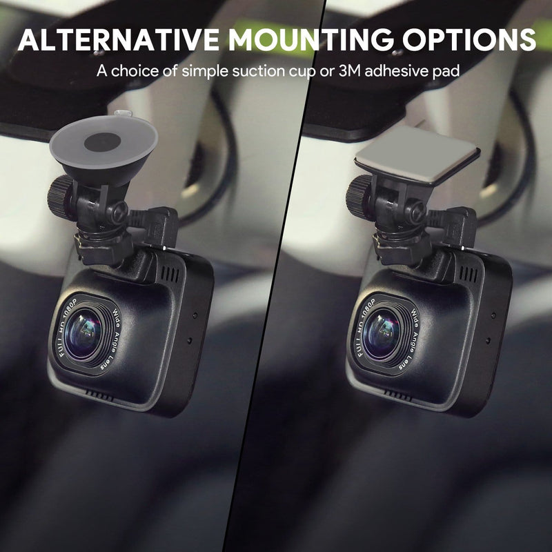 Aukey DR01 Full HD Car Camera Recorder with alternative mounting options