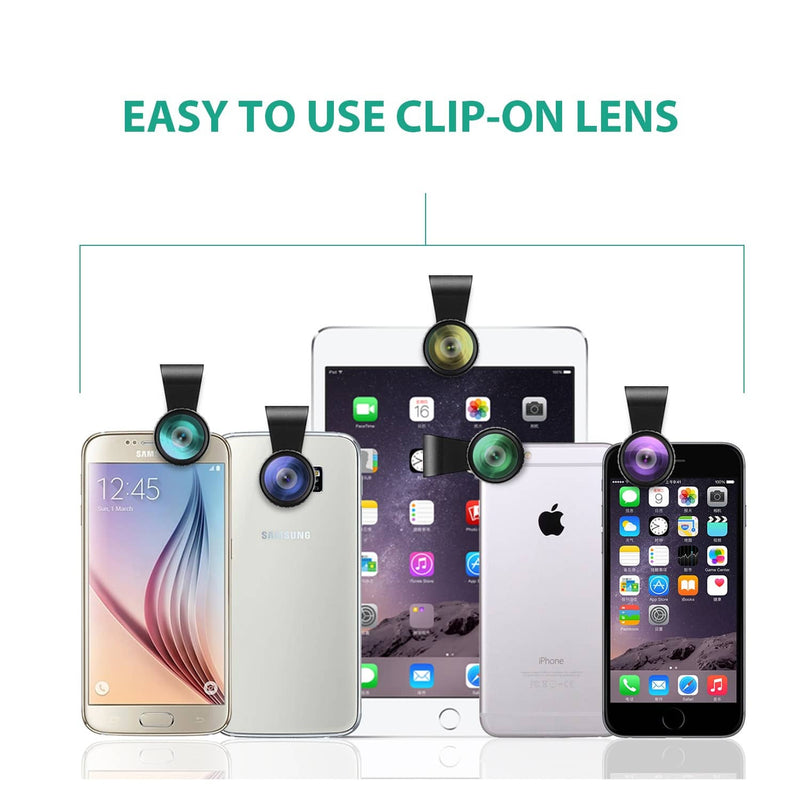 AUKEY PL-A1 Optic Pro 180° Fisheye + 110° Wide Angle + 10X Macro Mini Clip-on Lens - Aukey Malaysia Official Store
