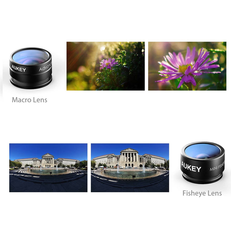 AUKEY PL-A2 - 2 in 1 Mini 10X Macro Lens + Mini 160 FOV Fish Eye Wide-angle Lens - Aukey Malaysia Official Store