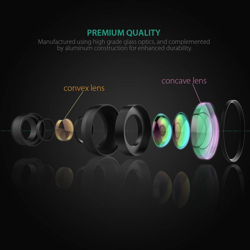 AUKEY PL-WD06  2 in 1 Clip Ora Lens Kit On with 0.45X Wide Angle + 15X Macro Lens - Aukey Malaysia Official Store