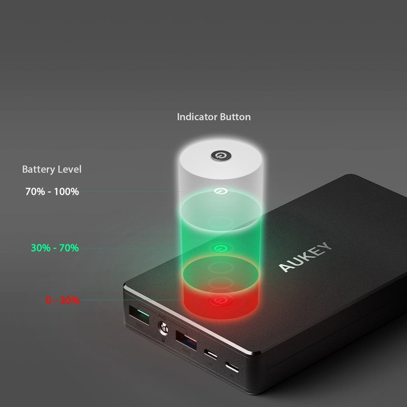 AUKEY PB-T5 20000mAh Qualcomm Quick Charger 2.0 Power Bank - Aukey Malaysia Official Store